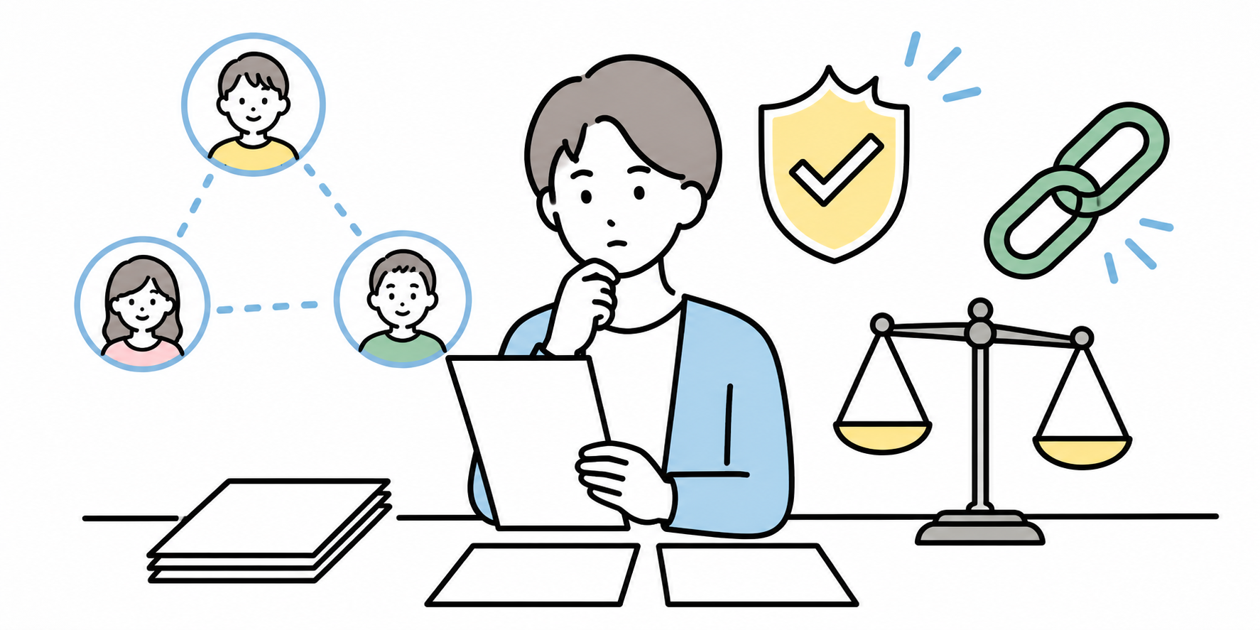 生成AI活用ガイドラインに必ず入れるべき項目 - 著作権、引用、第三者情報の扱いを明記するの挿絵