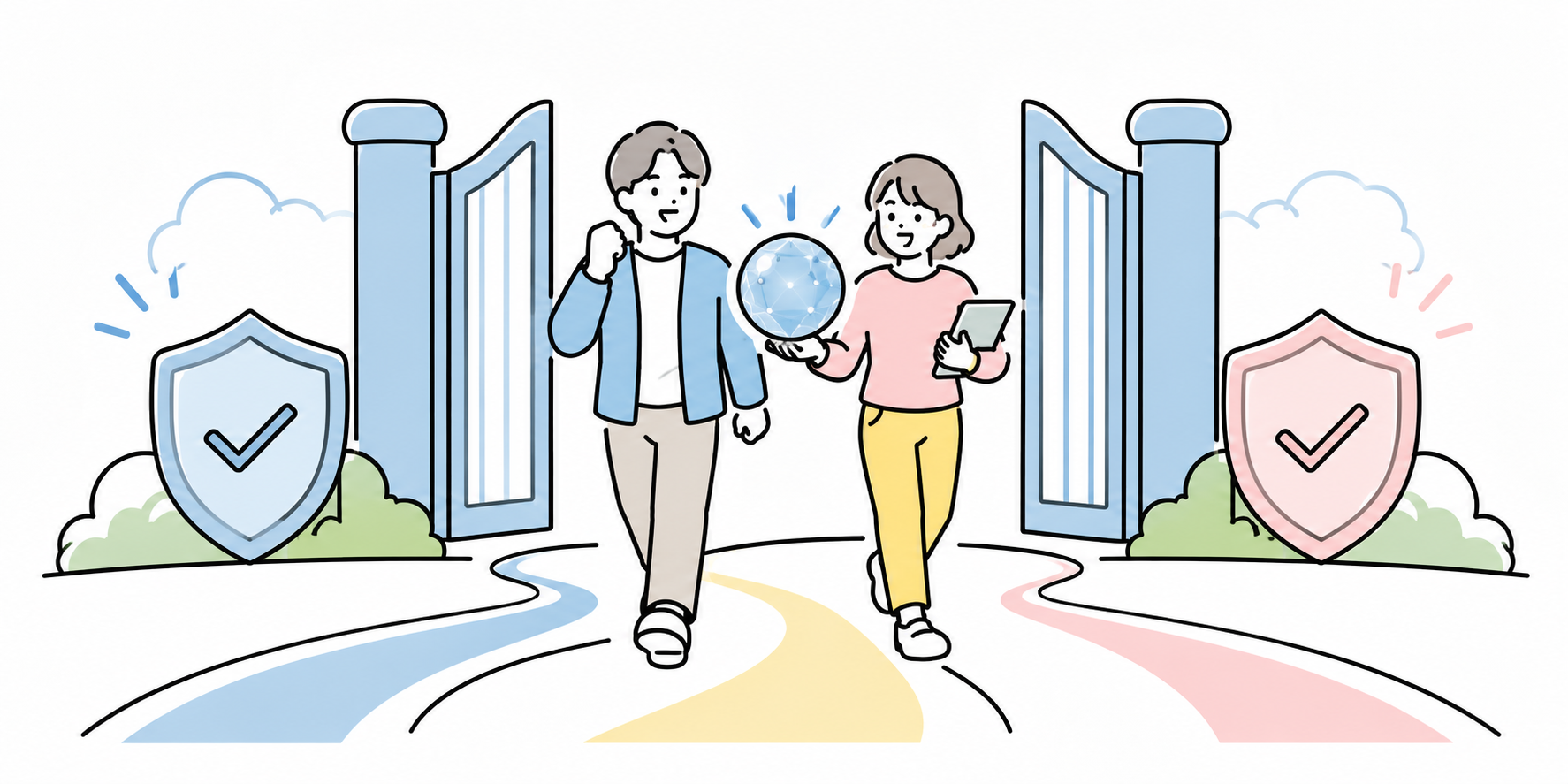 生成AI活用ガイドラインに必ず入れるべき項目 - まとめ：生成AIガイドラインは「止めるため」ではなく「迷わず使うため」の挿絵