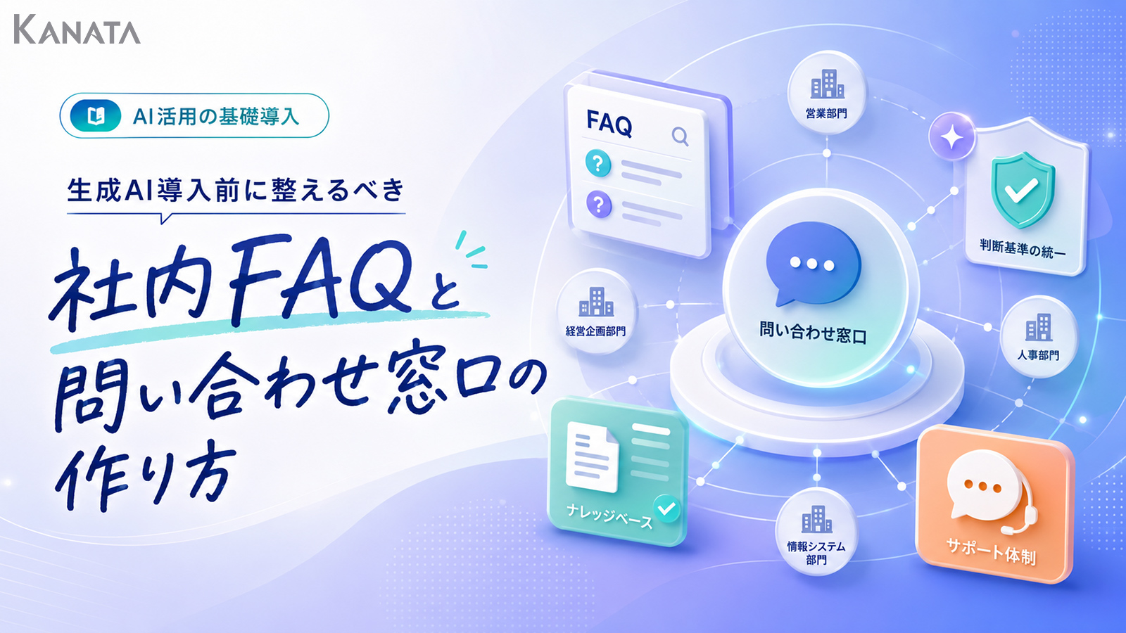 社内FAQ・問い合わせ窓口の作り方｜生成AI導入前の準備ガイド