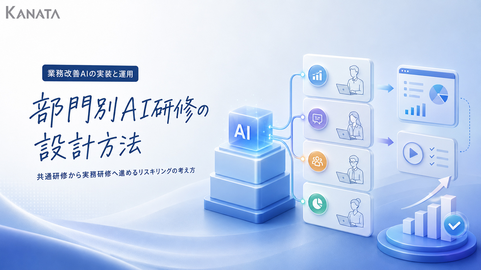 AI研修を現場で活かすには？部門別の設計方法を解説