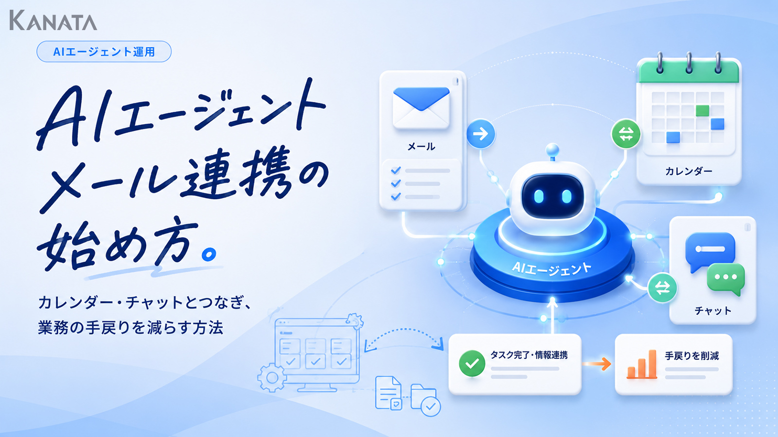 AIエージェントのメール・カレンダー・チャット連携｜業務の手戻りを減らす始め方