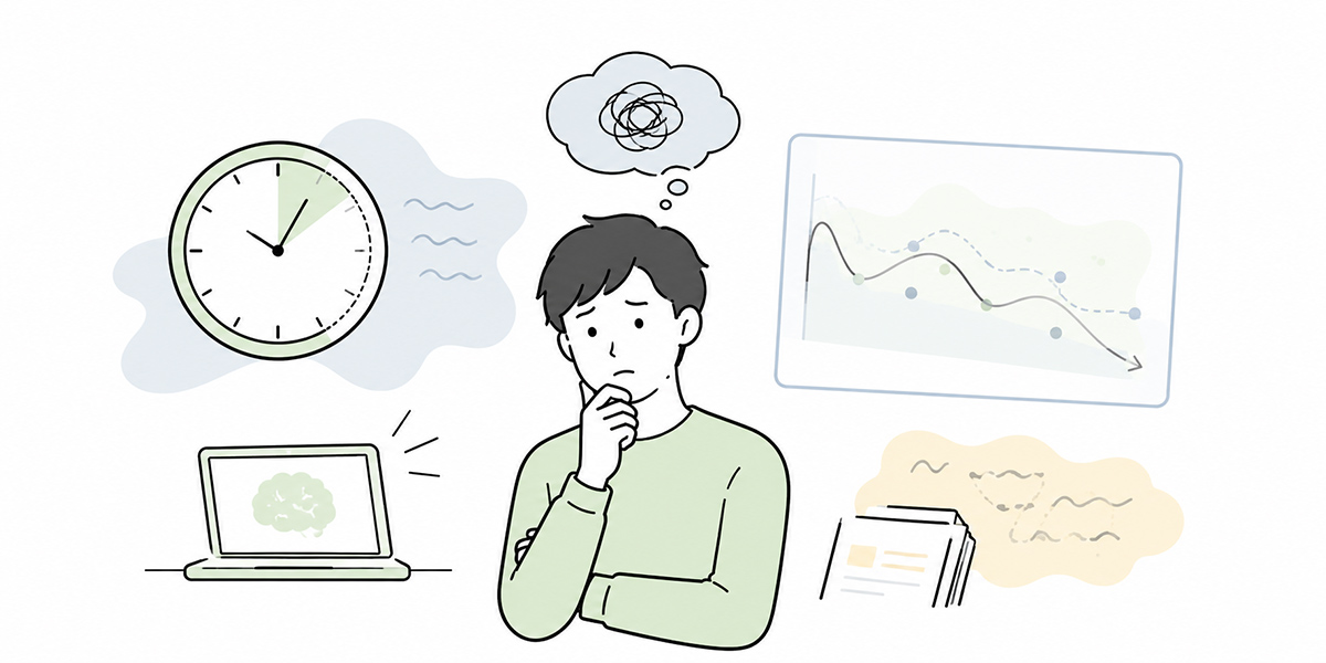 画像待ち 3-8 生成AIの効果測定とROI可視化｜工数削減を説明できる状態をつくる - AI活用による工数削減は、なぜ可視化しづらいのかの挿絵