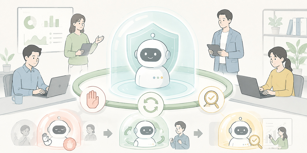まとめ：AIエージェントは「安全に止まれる」ことで業務に組み込める