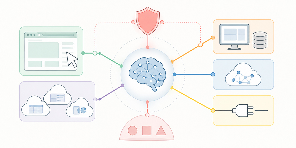 The basic structure of a business-execution AI agent