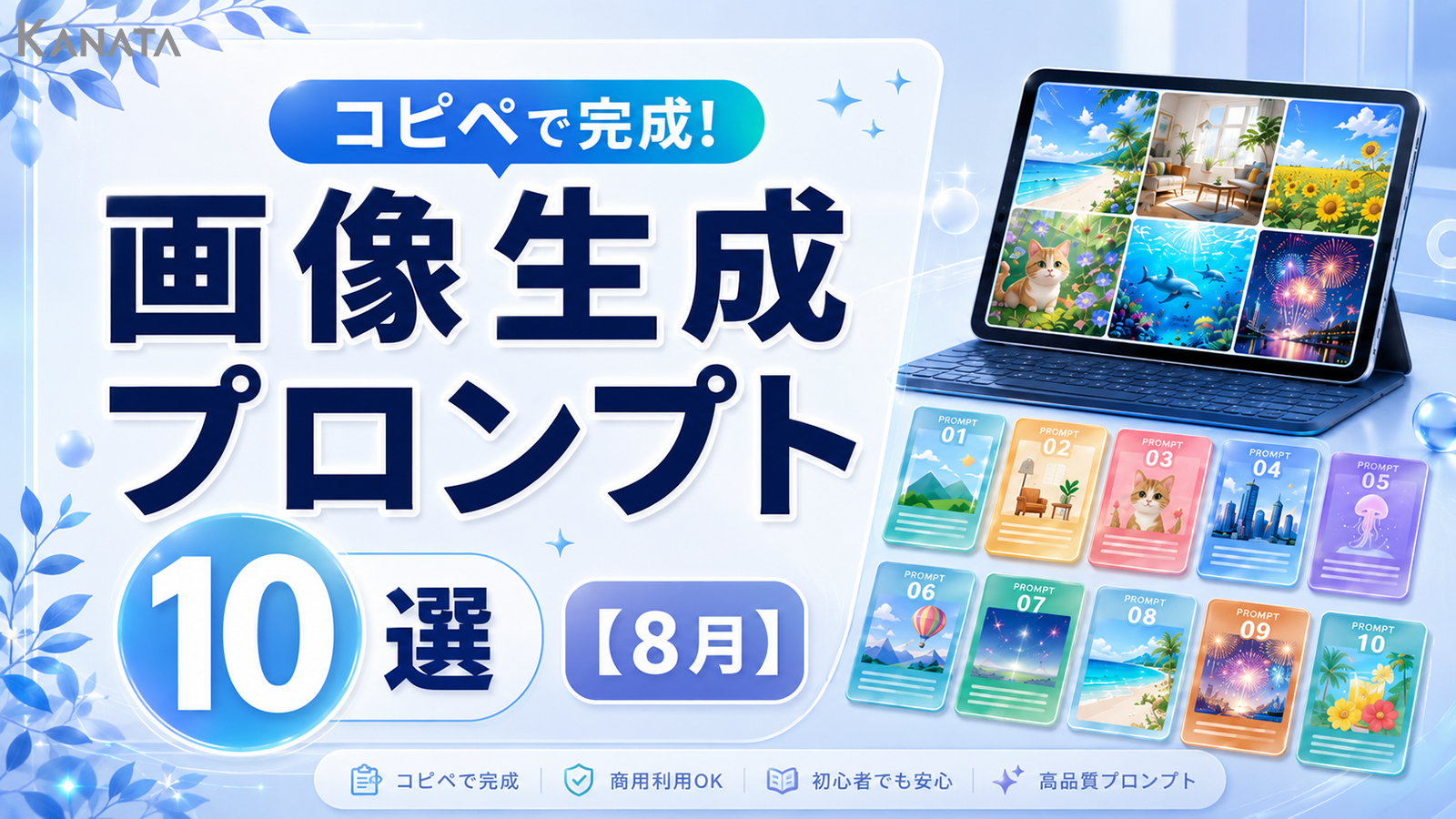 【AIイラスト】コピペで完成！画像生成プロンプト10選